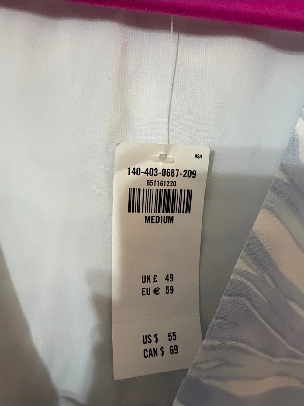 Abercrombie & Fitch Light Blue Marble Tie-Front Blouse